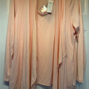 Serena Williams Light Peach Open-Front Tunic Top